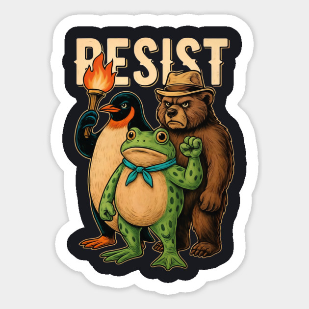 Resist Tyranny With Portland Style Sticker by Charles's Store 8