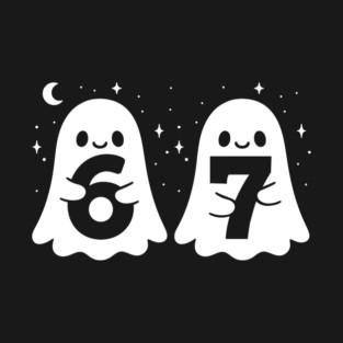 Halloween Ghost 6-7 Meme  Six Seven T-Shirt