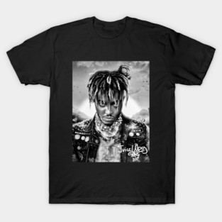 juice wrld // black and white T-Shirt
