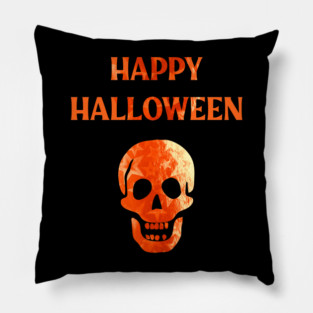 Happy Halloween Laughing Skull Pillow