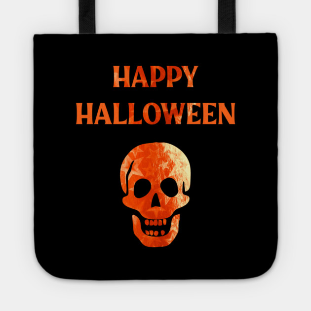 Happy Halloween Laughing Skull Tote by Cheeky Witch