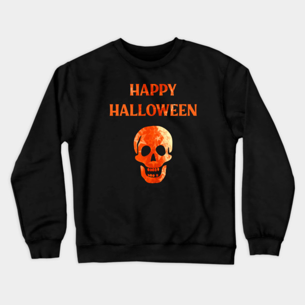 Happy Halloween Laughing Skull Crewneck Sweatshirt by Cheeky Witch