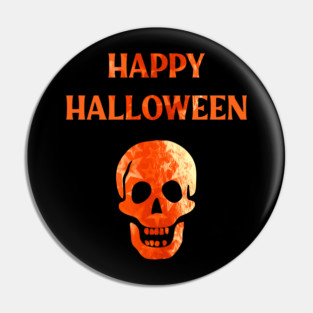 Happy Halloween Laughing Skull Pin