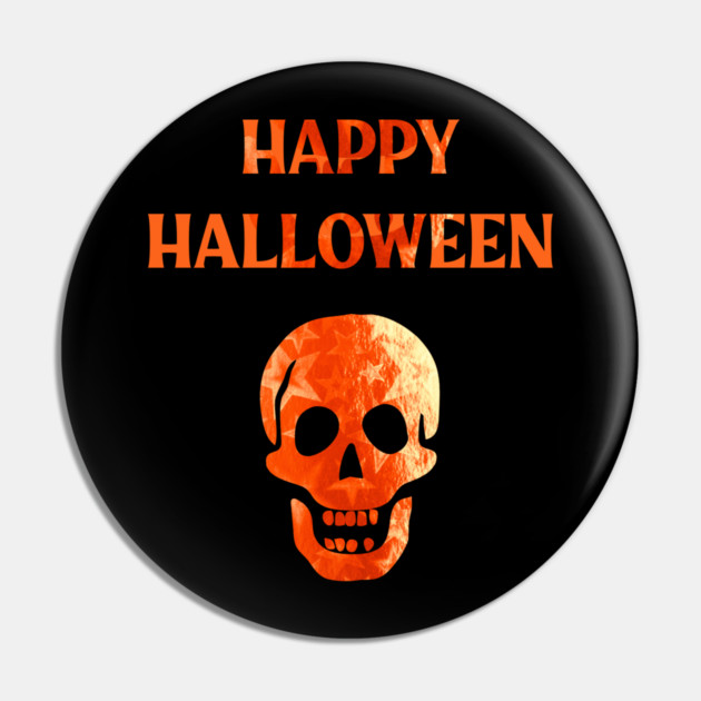 Happy Halloween Laughing Skull Pin by Cheeky Witch