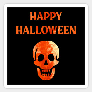 Happy Halloween Laughing Skull Sticker