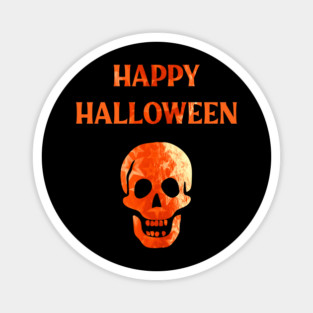 Happy Halloween Laughing Skull Magnet