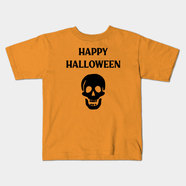 Laughing Skull Happy Haloween Kids T-Shirt by Cheeky Witch