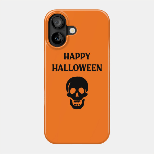 Laughing Skull Happy Haloween Phone Case by Cheeky Witch