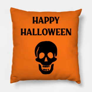 Laughing Skull Happy Haloween Pillow