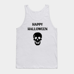 Laughing Skull Happy Haloween Tank Top