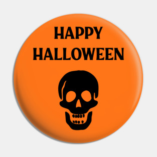 Laughing Skull Happy Haloween Pin