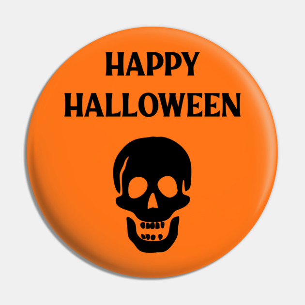 Laughing Skull Happy Haloween Pin by Cheeky Witch