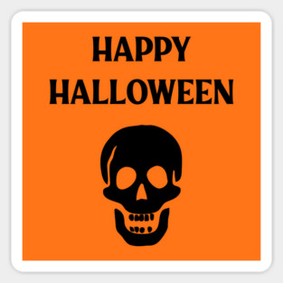 Laughing Skull Happy Haloween Sticker