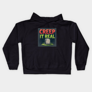 Creep It Real – Funny Halloween Tombstone T-Shirt Kids Hoodie