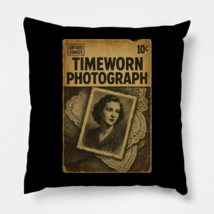Antique Ephemera: Timeworn Photograph Pillow