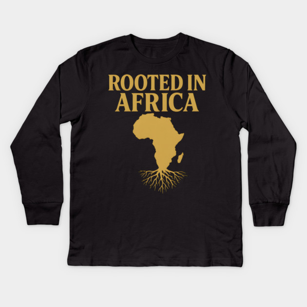 Rooted In Africa Kids Long Sleeve T-Shirt by Adwoa's Store