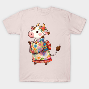 Japanese Kimono Cow T-Shirt