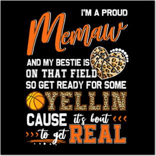 Funny Basketball Proud Basketball Memaw Basketball Family Matching Posters and Art