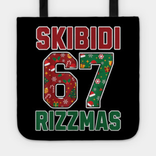 Skibidi Rizzmas Christmas 67 number Tote