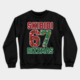 Skibidi Rizzmas Christmas 67 number Crewneck Sweatshirt