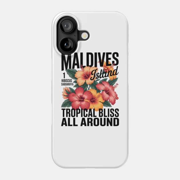 Maldives Island Tropical Bliss Hibiscus Phone Case by norhando