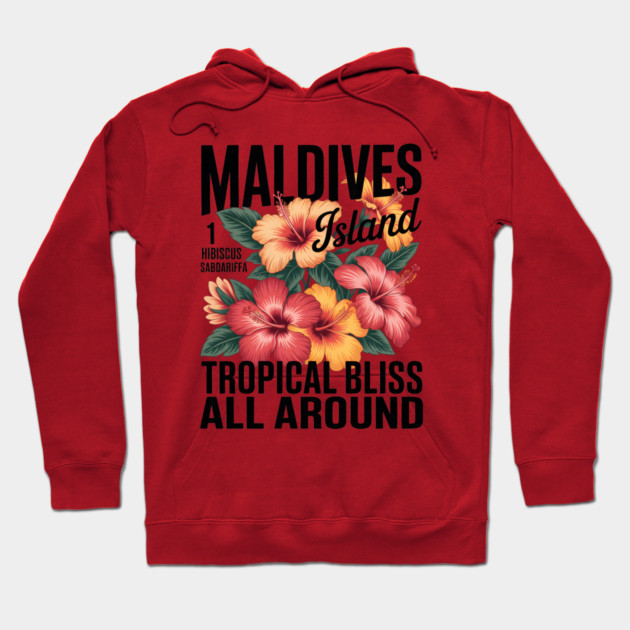 Maldives Island Tropical Bliss Hibiscus Hoodie by norhando