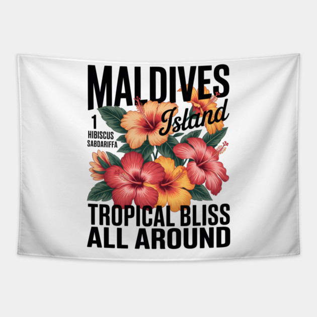 Maldives Island Tropical Bliss Hibiscus Tapestry by norhando