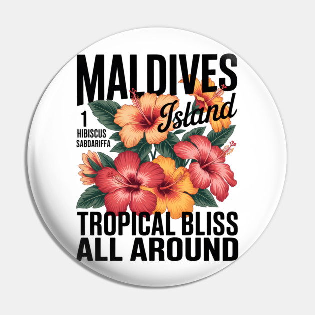 Maldives Island Tropical Bliss Hibiscus Pin by norhando