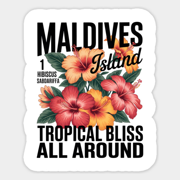 Maldives Island Tropical Bliss Hibiscus Magnet by norhando