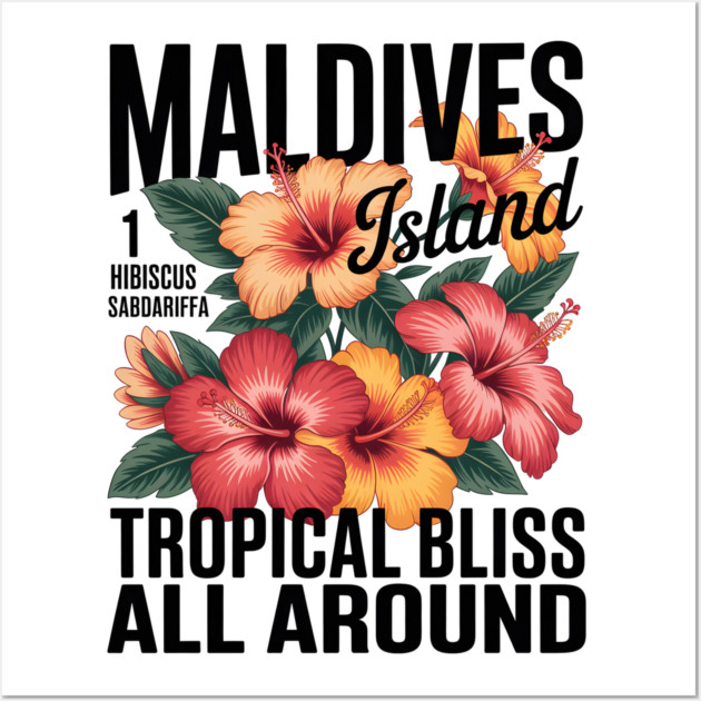 Maldives Island Tropical Bliss Hibiscus Wall Art by norhando