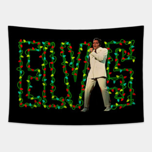 Elvis Christmas Light Tapestry