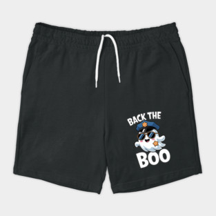 Back the Boo Funny Halloween Police Ghost Shorts