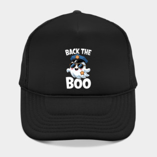 Back the Boo Funny Halloween Police Ghost Hat