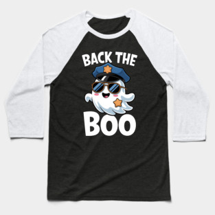 Back the Boo Funny Halloween Police Ghost Baseball T-Shirt