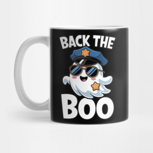 Back the Boo Funny Halloween Police Ghost Mug