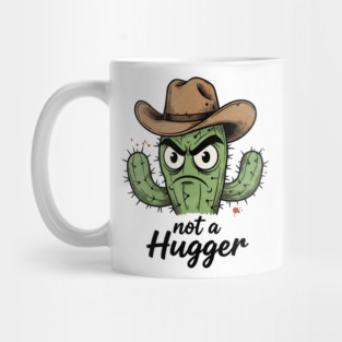 Not a Hugger Cactus T-Shirt - Funny Grumpy Introvert Tee Mug