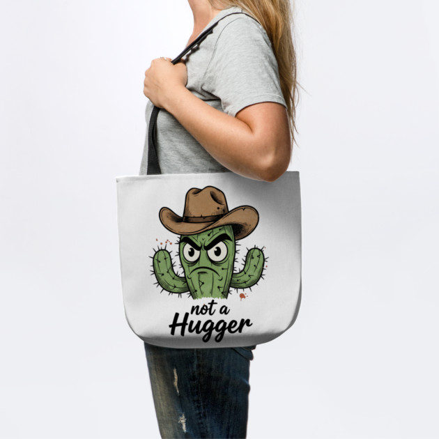 Not a Hugger Cactus T-Shirt - Funny Grumpy Introvert Tee by TurnEffect