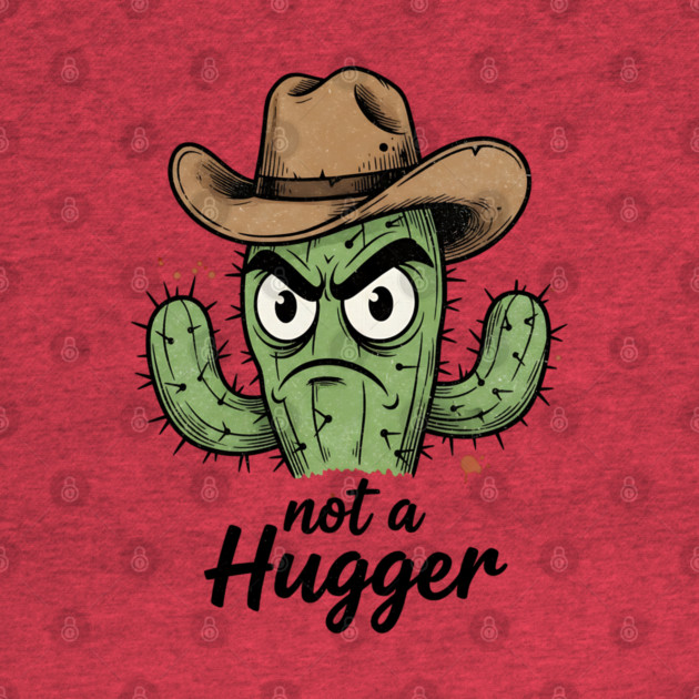 Not a Hugger Cactus T-Shirt - Funny Grumpy Introvert Tee by TurnEffect