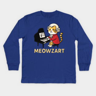 Meowzart Kids Long Sleeve T-Shirt