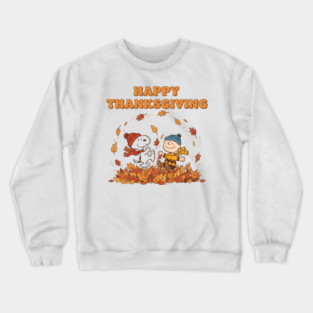 Happy Thanksgiving-Peanuts Beanies Fall Vibes Crewneck Sweatshirt