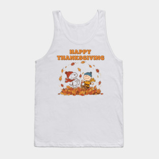 Happy Thanksgiving-Peanuts Beanies Fall Vibes Tank Top