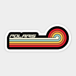 Polaris || Horizontal Sunset Retro || Sticker