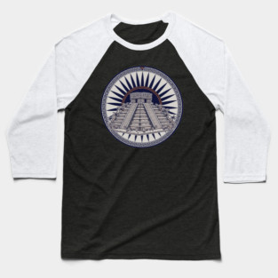 Aztec Temple Baseball T-Shirt
