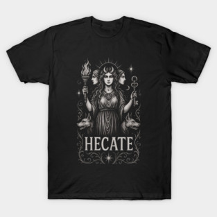 Hecate Triple Goddess | Dark Pagan Witch Design T-Shirt