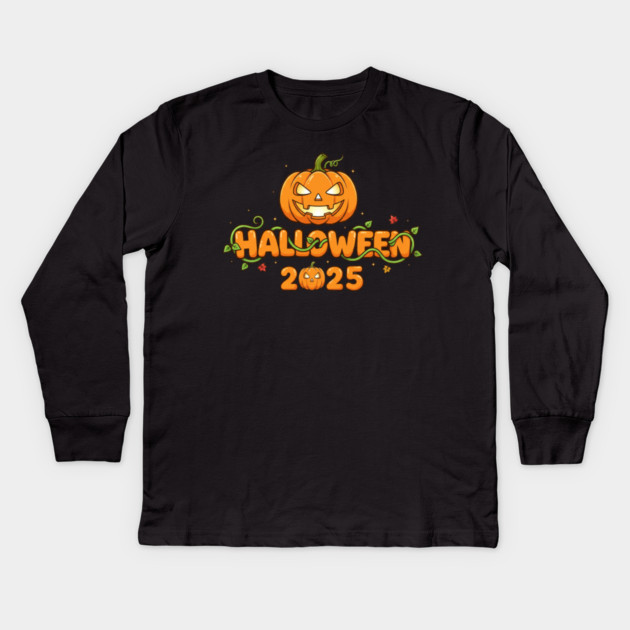 Halloween-2025 Kids Long Sleeve T-Shirt by Creatifly Graphic Tees