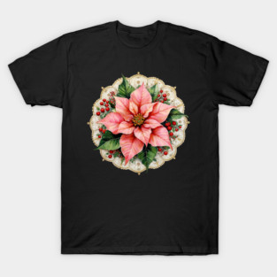 Poinsettia and Holly T-Shirt