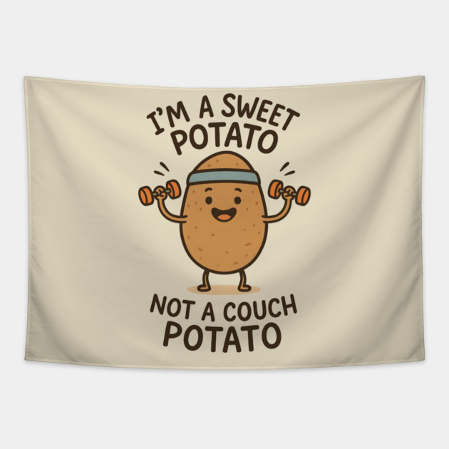 Sweet Potato Mood – Retro Vintage Aesthetic- Funny Sweet Potato Tapestry by ArtistTee ⭐⭐⭐⭐⭐