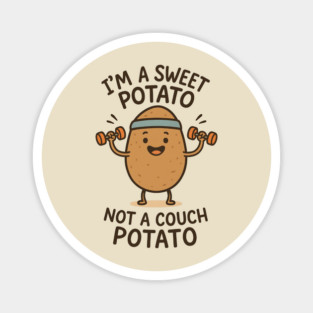 Sweet Potato Mood – Retro Vintage Aesthetic- Funny Sweet Potato Magnet