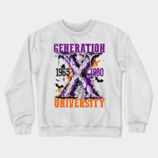 GenerationX Halloween Retro Vintage GenX 1965 1980 Spooky Crewneck Sweatshirt