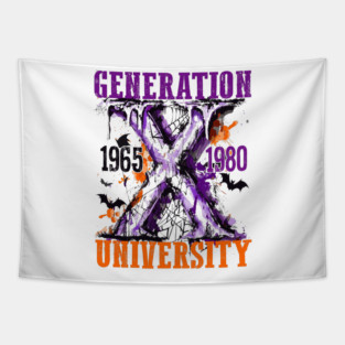 GenerationX Halloween Retro Vintage GenX 1965 1980 Spooky Tapestry